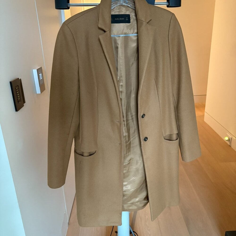 Zara Tailored Camel Coat, Size S